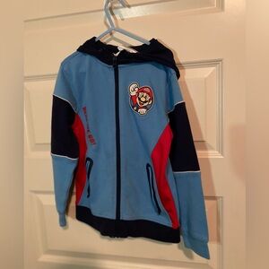 Cute Super Mario zip up hoodie size child 6/7.